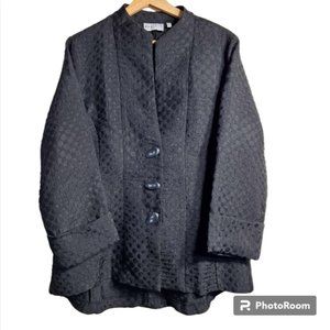 Habitat Viscose Blend Black Blazer Jacket Size Large